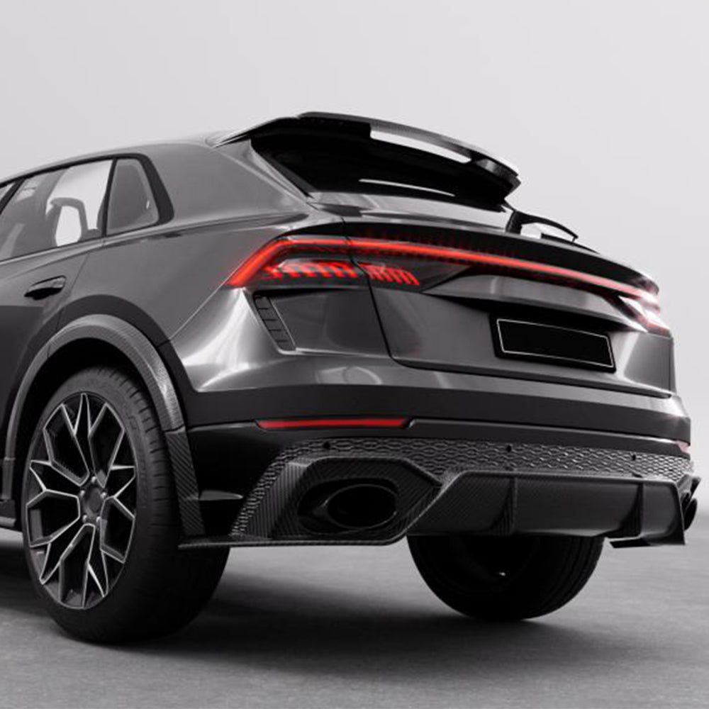 Audi RSQ8 Base Sport Utility 4-Door 2020-2023 Rear Bumper Diffuser Lip Carbon Fiber