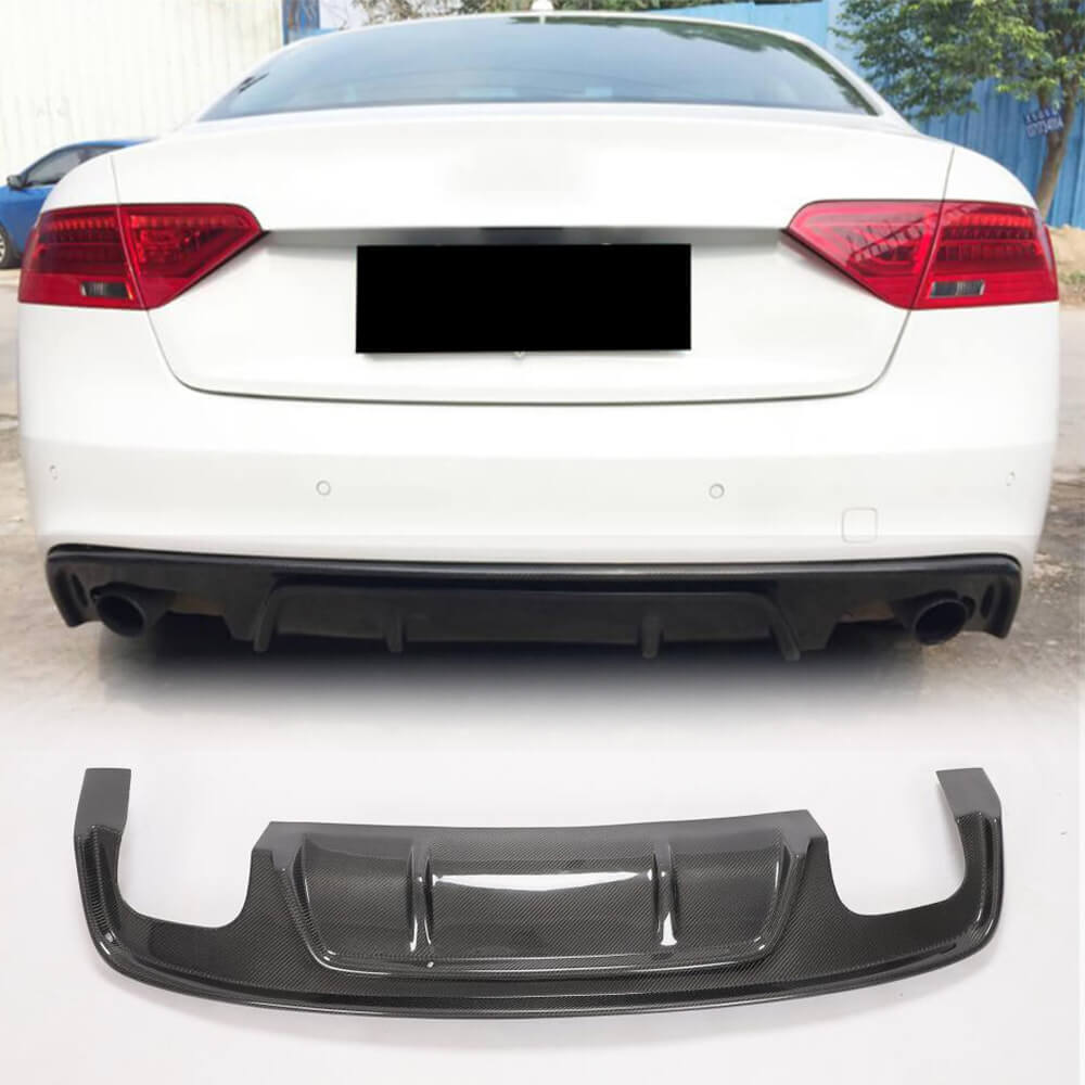 Carbon Fiber Rear Bumper Diffuser for Audi S5 A5 Sline B8.5 Facelift 2012-2016