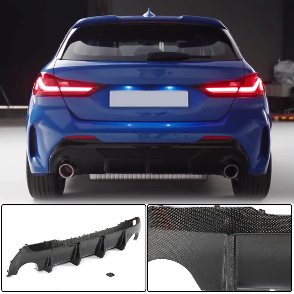 BMW 1 Series F40 118i M Sport 2020-2022 Rear Bumper Diffuser Carbon Fiber
