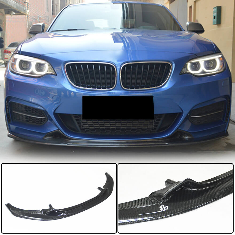 BMW 2 Series F22 F23 M Sport 2014-2019 Front Bumper Lip Carbon Fiber
