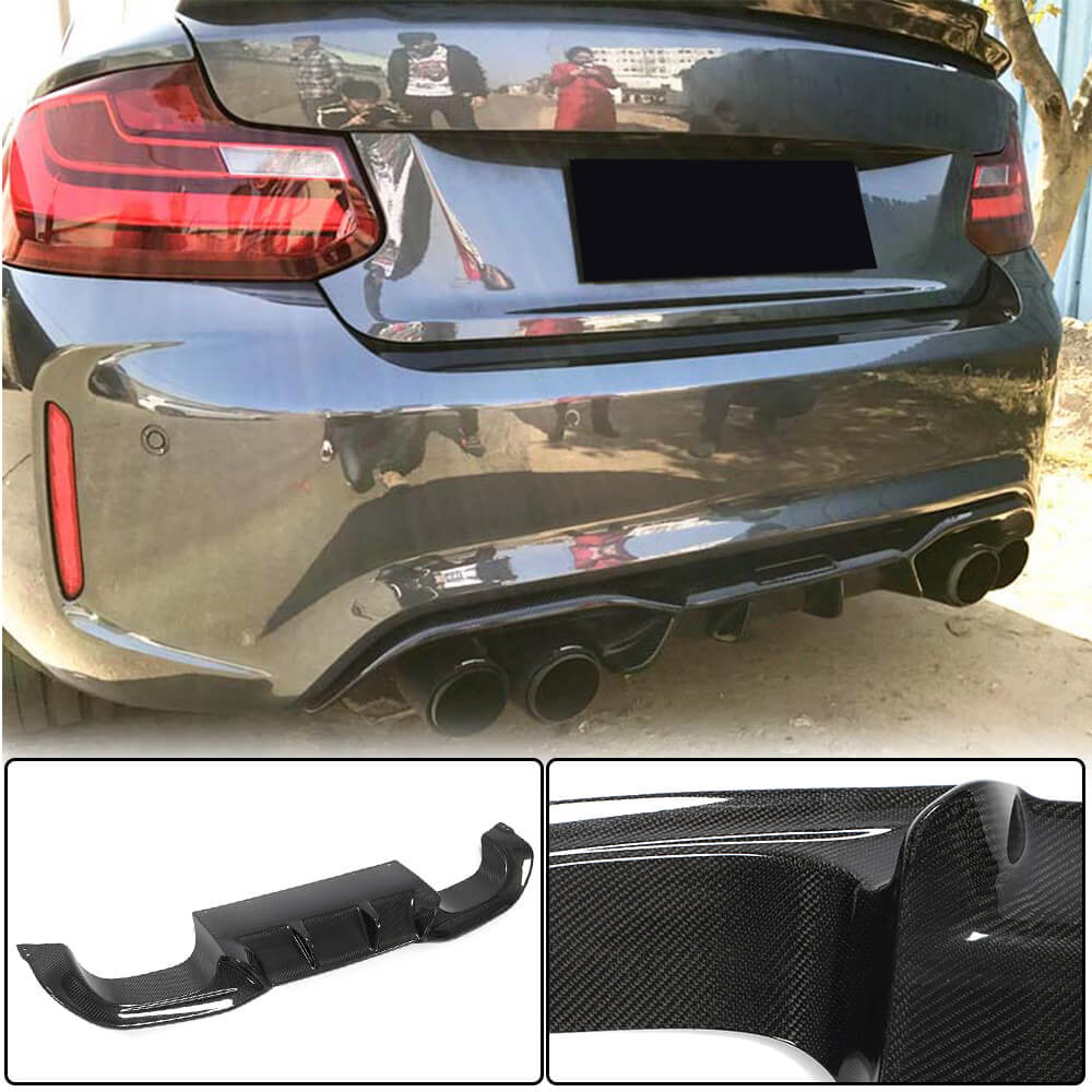 BMW 2 Series F87 M2 M2C 2016-2020 Rear Bumper Diffuser Carbon Fiber