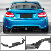 BMW 2 Series F87 M2 M2C 2016-2020 Rear Bumper Diffuser Carbon Fiber (With LED Brake Light)