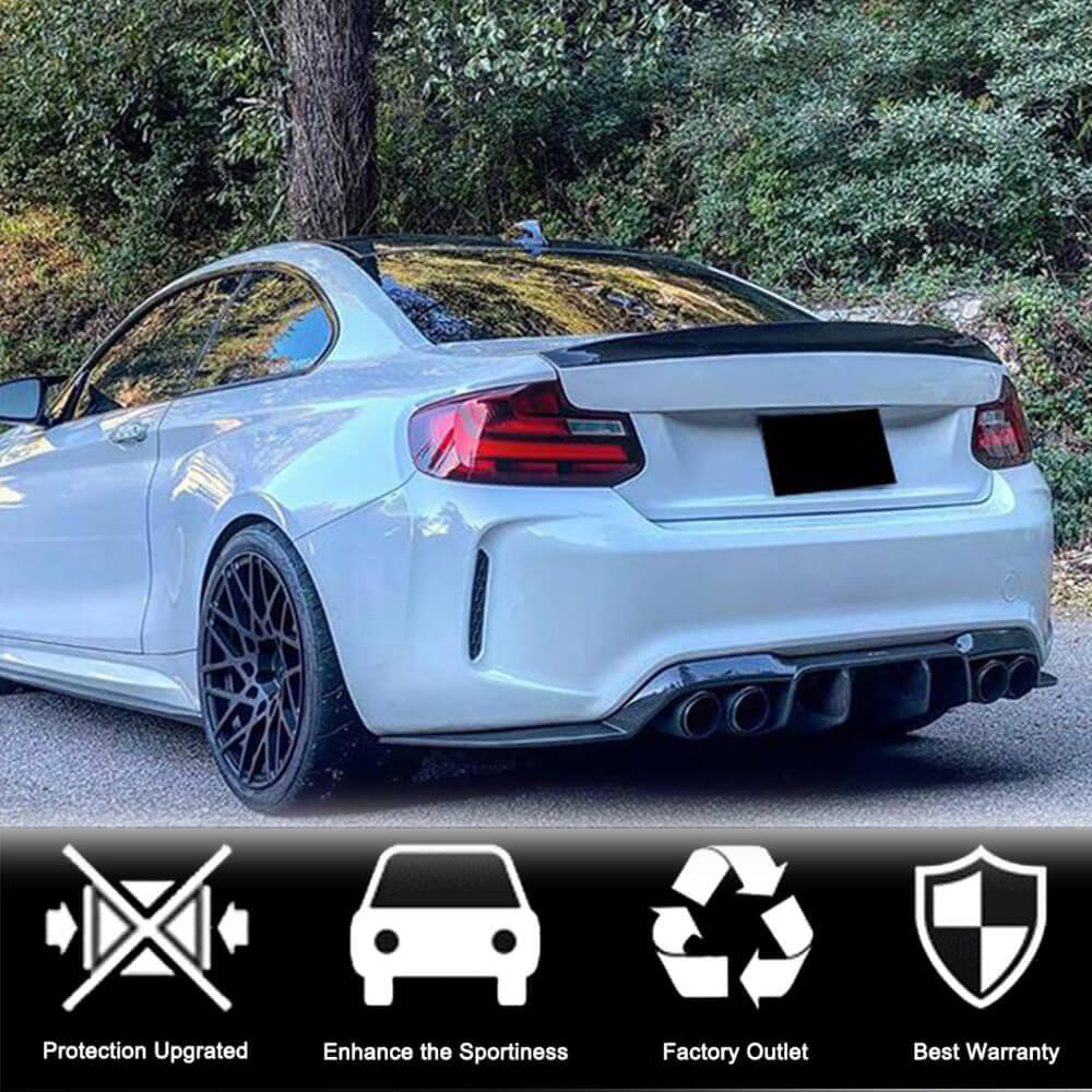 BMW 2 Series F87 M2 M2C 2016-2020 Rear Bumper Diffuser Carbon Fiber