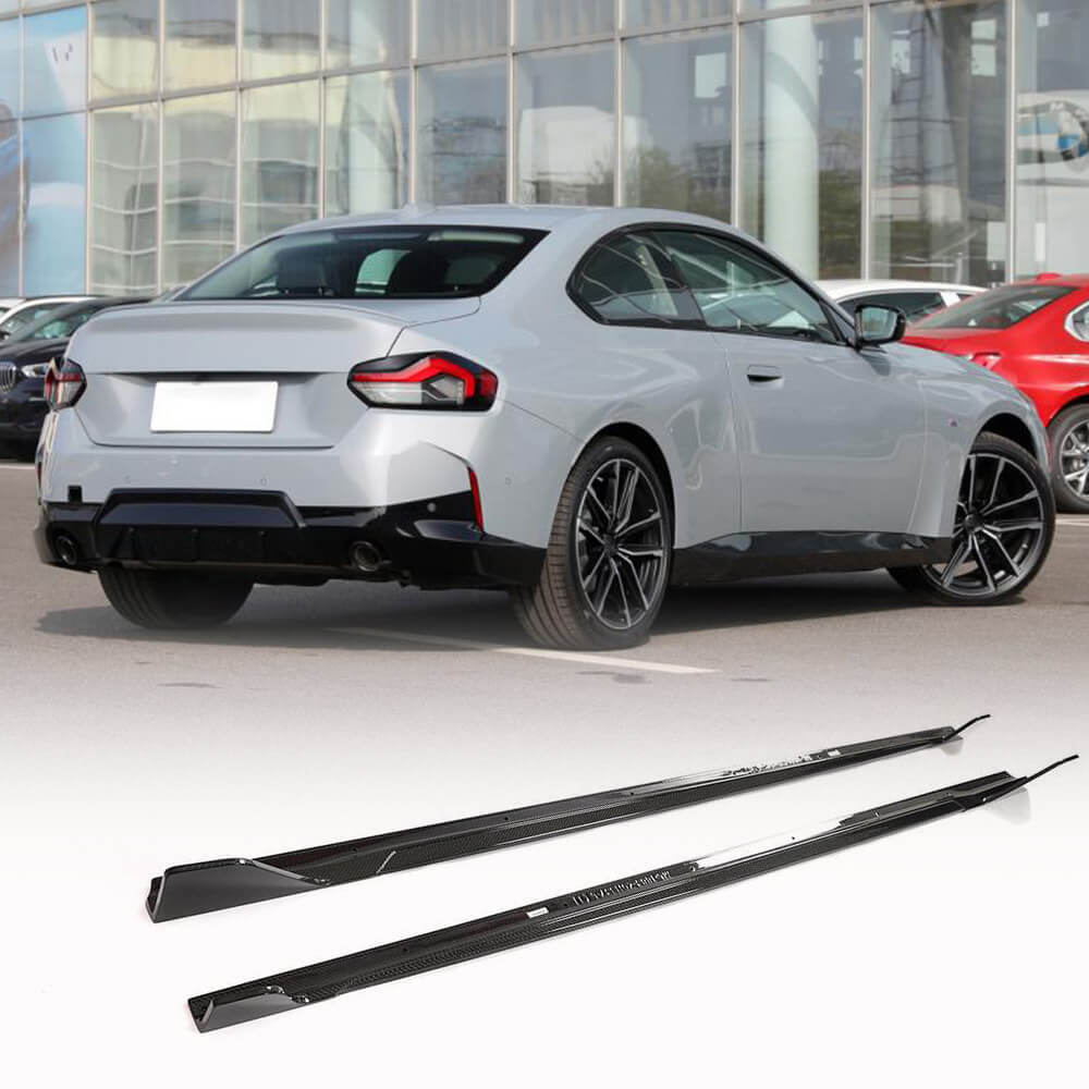 BMW 2 Series G42 220i 230i M Sport M240i 2022-2023 Side Skirt Carbon Fiber