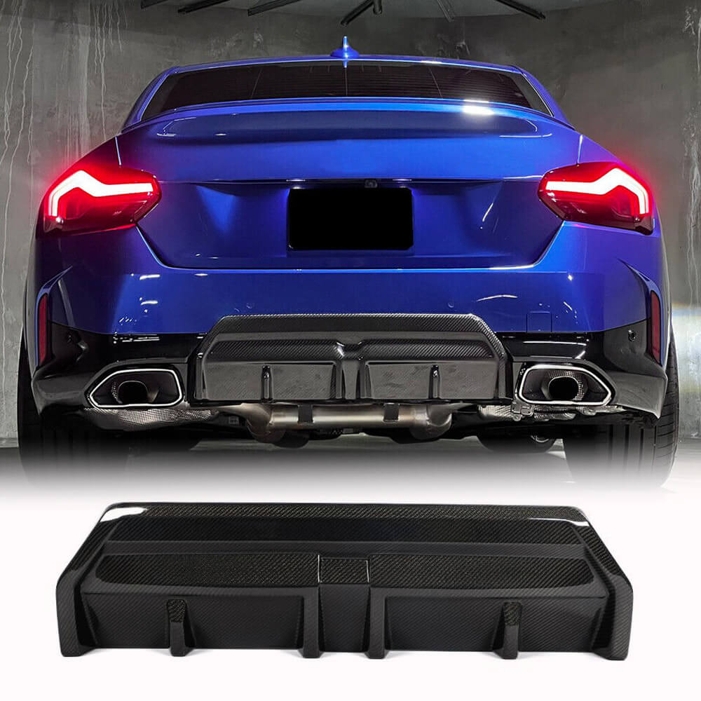 BMW 2 Series G42 220i 230i M Sport M240i 2022 2023 Rear Bumper Diffuser Carbon Fiber