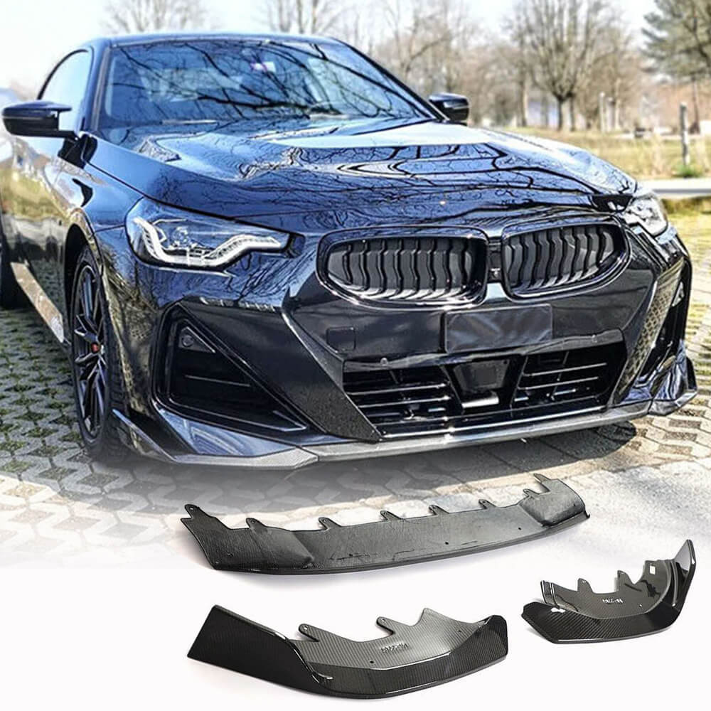 BMW 2 Series G42 220i 230i M Sport M240i xDrive Coupe 2022UP Front Bumper Lip Carbon Fiber