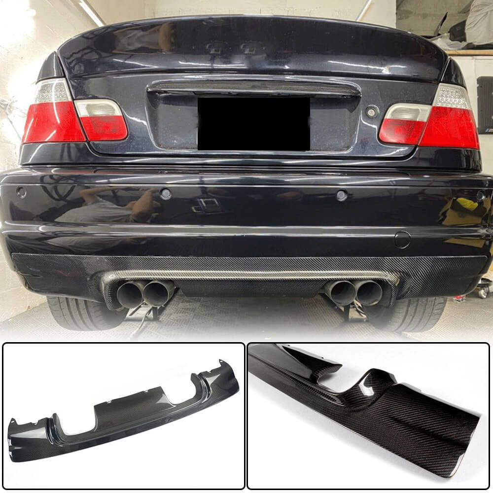 BMW 3 Series E46 M3 2000-2006 Rear Bumper Diffuser Carbon Fiber