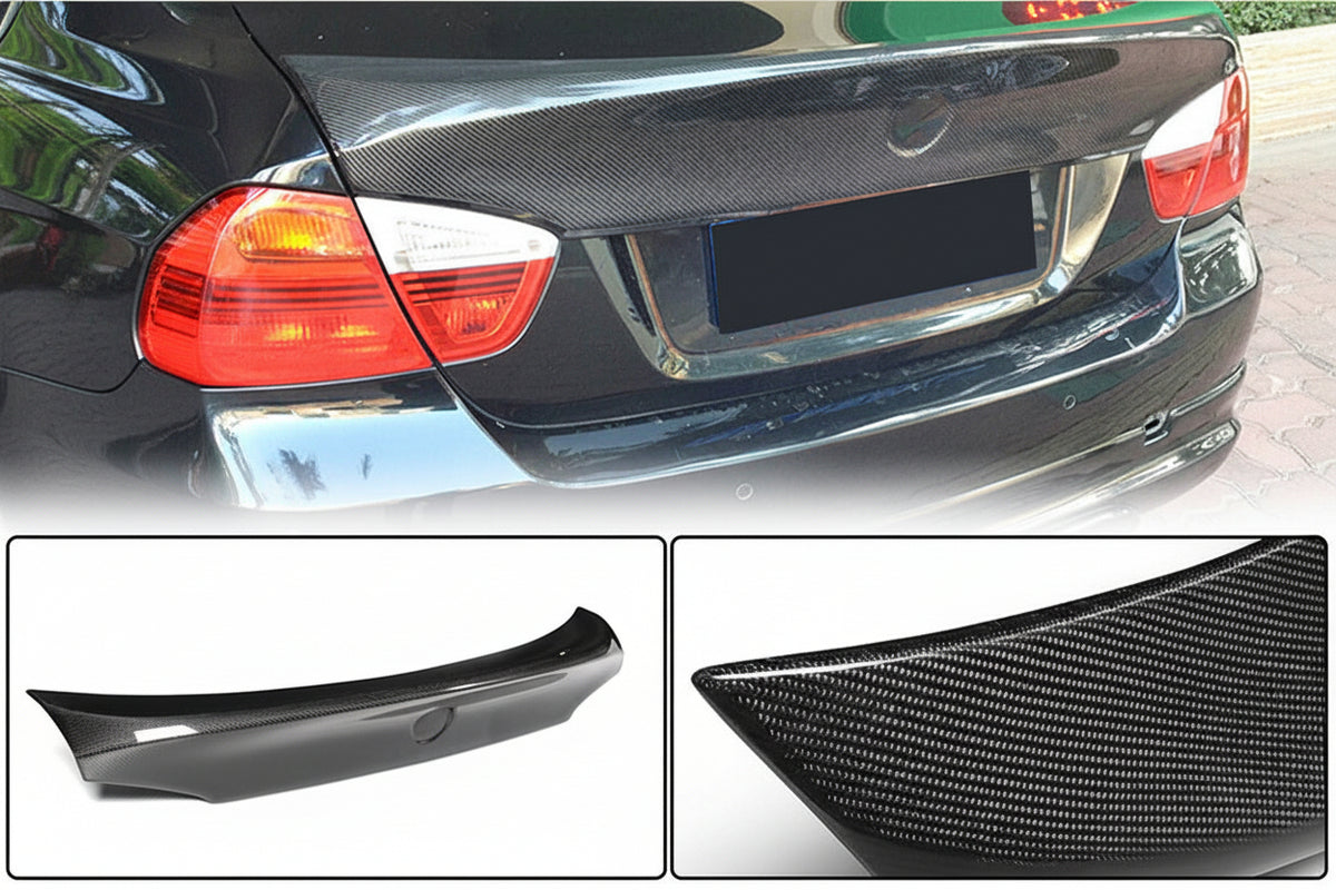 Carbon Fiber Rear Trunk Spoiler for 2005-2008 BMW 3 Series E90 Pre-LCI