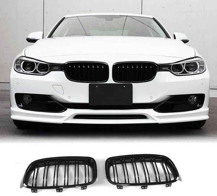 BMW 3 Series F30 F35 Sedan 4-Door 2012-2018 Front Grille Glossy Black ABS