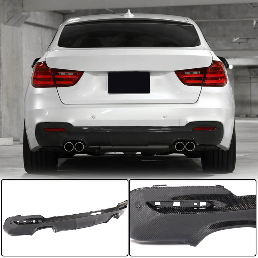 BMW 3 Series F34 M Sport GT GranTurismo 2014-2018 Rear Bumper Diffuser Carbon Fiber