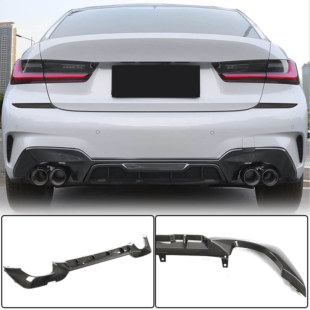 BMW 3 Series G20 320i 330i 330e M Sport Rear Bumper Diffuser Carbon Fiber/FRP