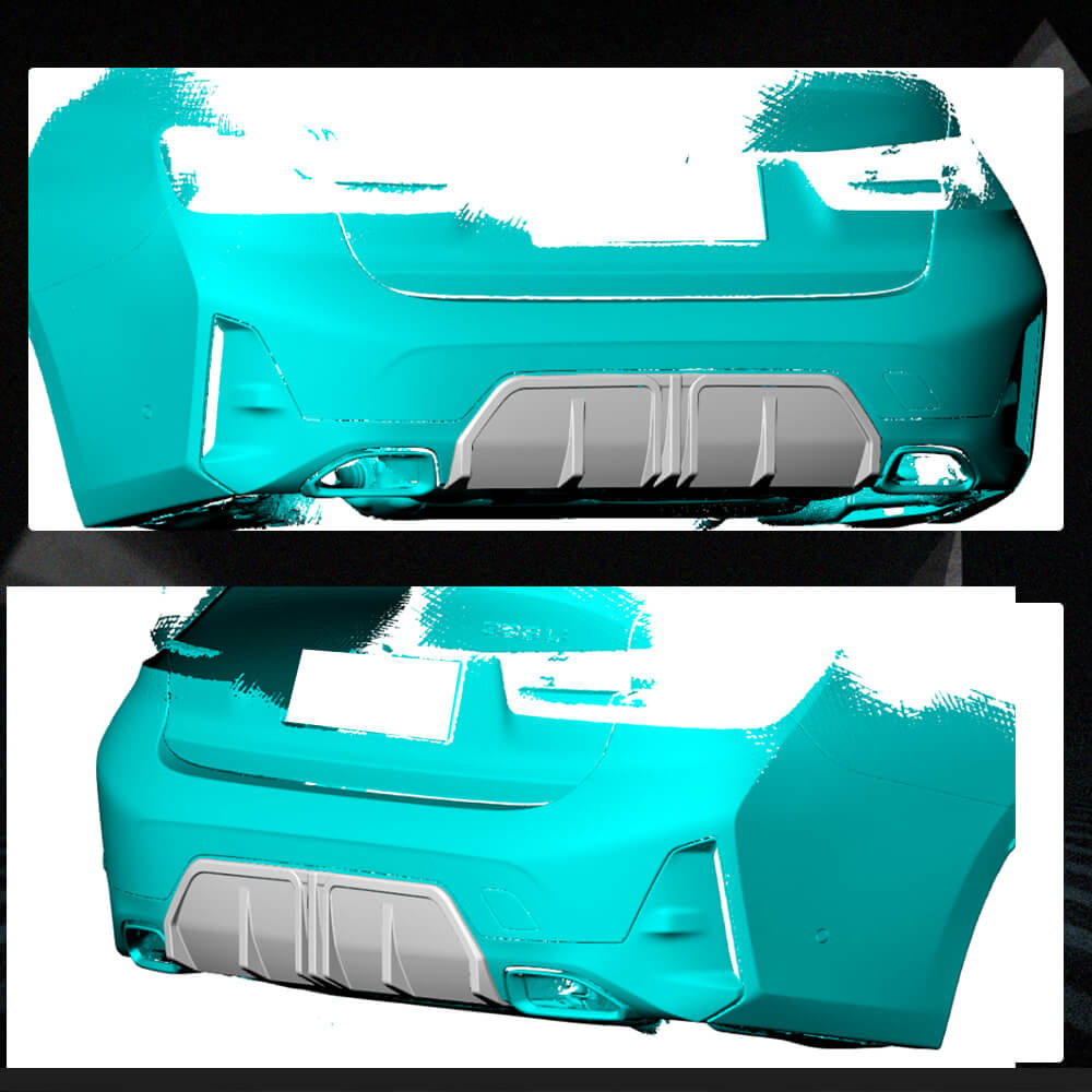 Carbon Fiber Rear Bumper Diffuser for BMW 3 Series G20 G28 320i 330i M Sport Sedan 4-Door 2022-2023