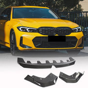 BMW 3 Series G20 LCI M-Sport 330i Sedan 4-Door 2022-2023 Front Bumper Lip Carbon Fiber