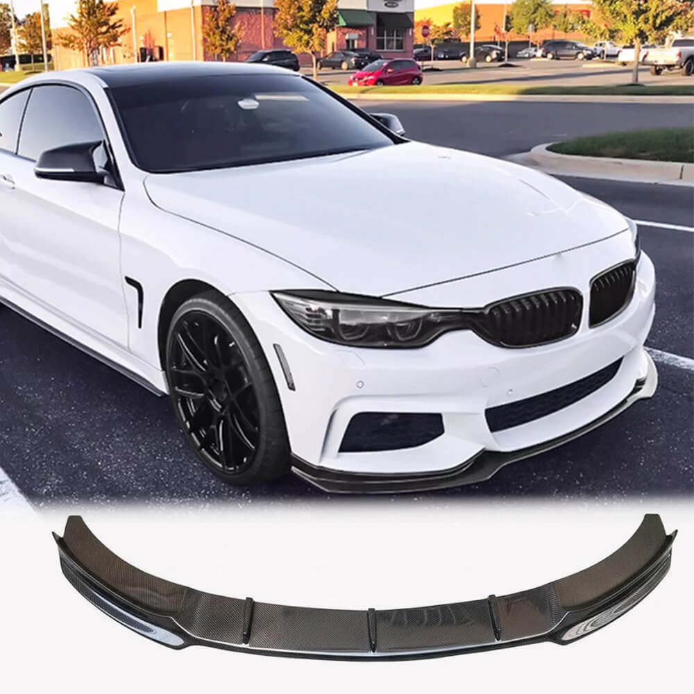 BMW 4 Series F32 Coupe 2-Door 2014-2019 Front Bumper Lip Carbon Fiber