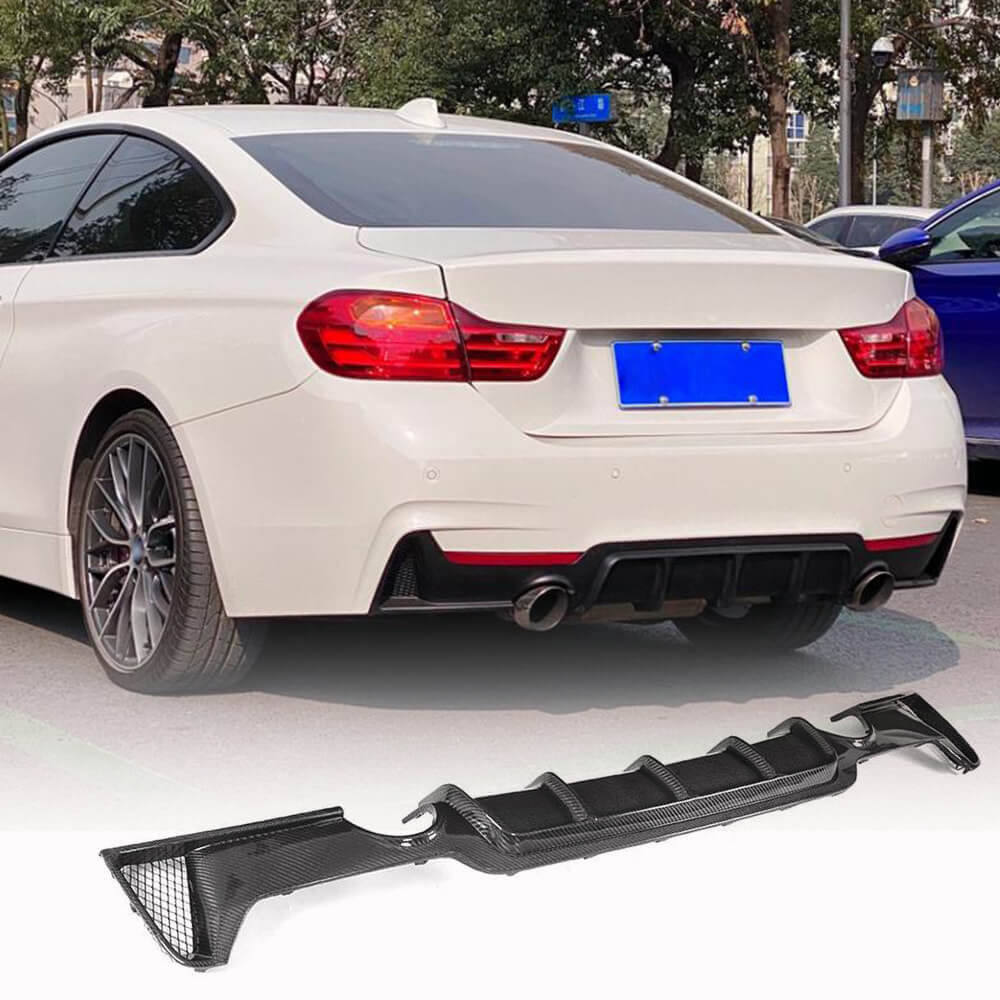 BMW 4 Series F32 F33 F36 M Sport 2014-2019 Rear Bumper Diffuser Carbon Fiber