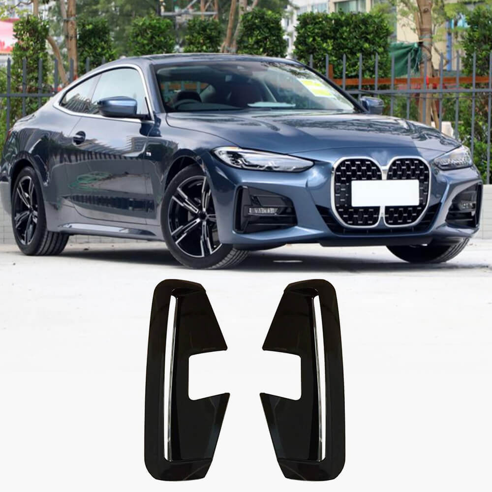 BMW 4 Series G22 G23 420i 430i M Sport M440i 2021+ Fog Light Covers Glossy Black ABS