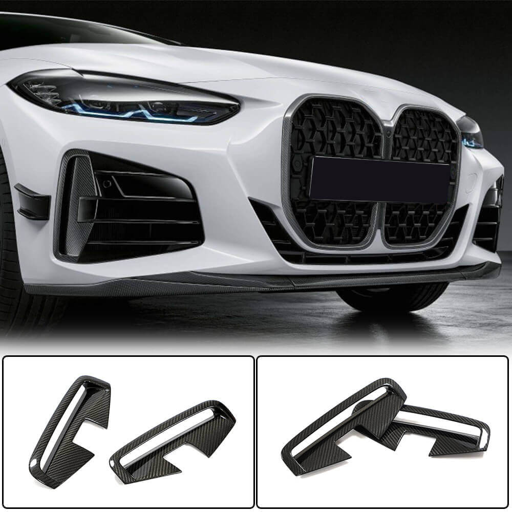 BMW 4 Series G22 G23 420i 430i M Sport M440i Front Bumper Splitters Dry Carbon Fiber