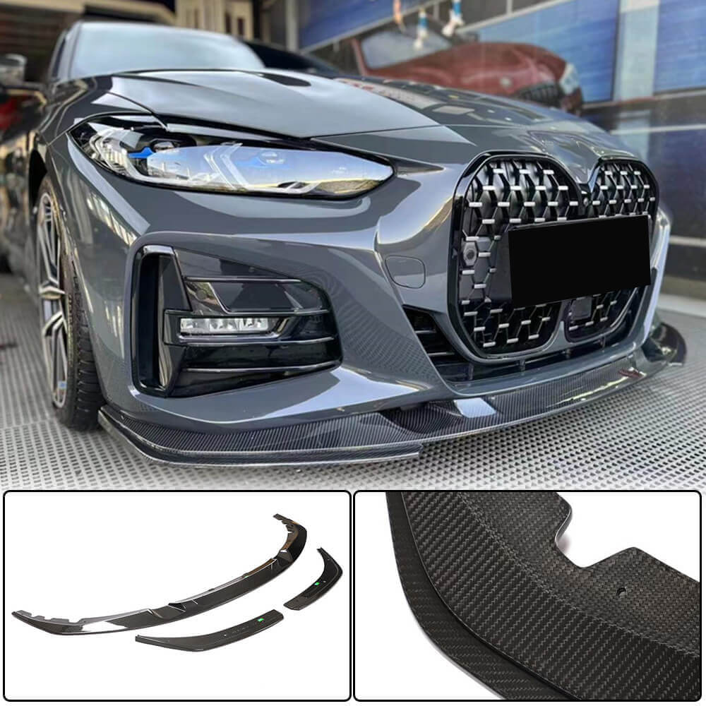 BMW 4 Series G22 G23 420i 430i M Sport M440i 2020UP Front Bumper Lip Dry Carbon Fiber