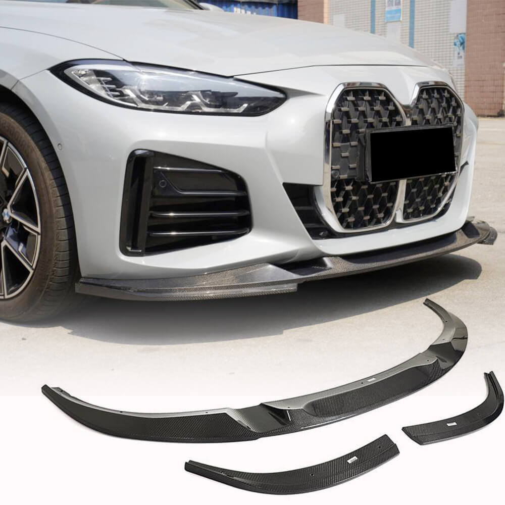 BMW 4 Series G26 420i 430i M Sport M440i 2021-2023 Front Bumper Lip Carbon Fiber