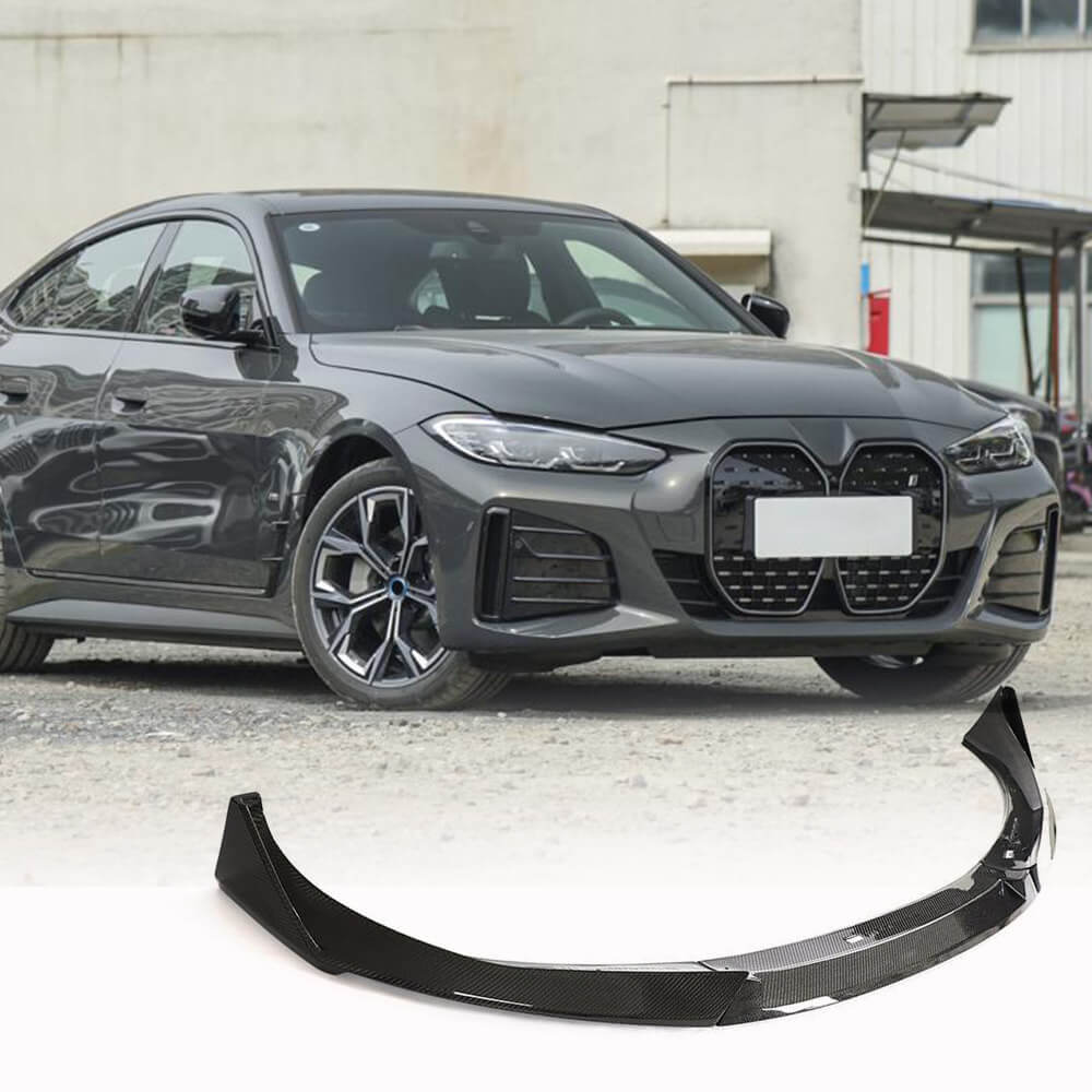 BMW 4 Series G26 I4 420i 430i 440i M-Sport 4 Door 2021-2023 Front Bumper Lip Carbon Fiber