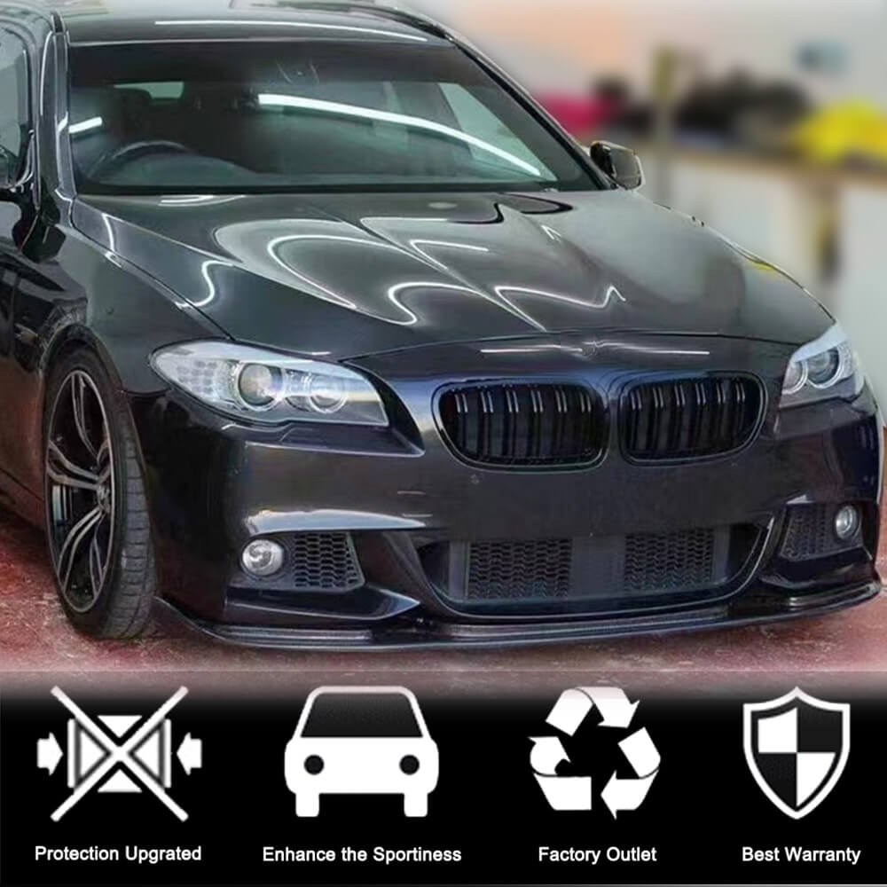 BMW 5 Series F10 M Sport Sedan 2012-2016 Front Bumper Lip Carbon Fiber/FRP