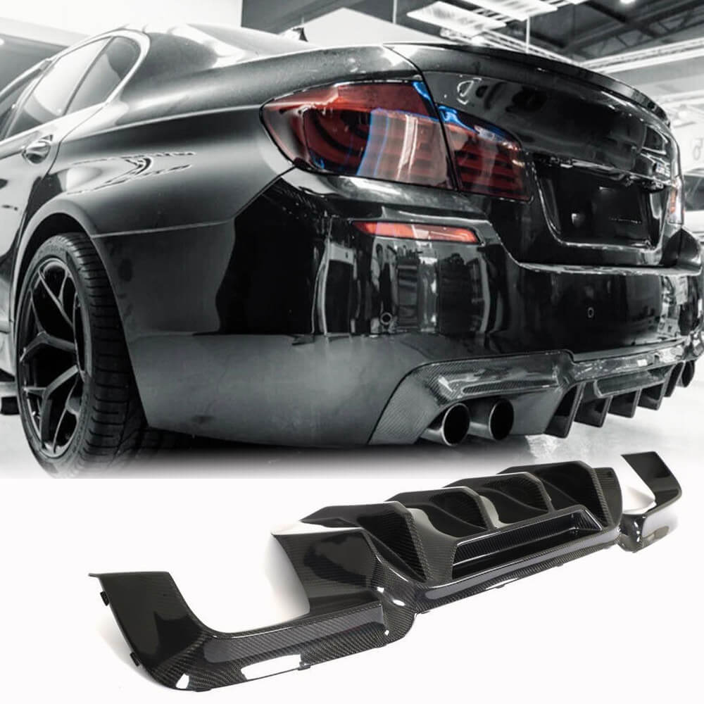 BMW 5 Series M5 F10 2011-2017 Rear Bumper Diffuser Carbon Fiber