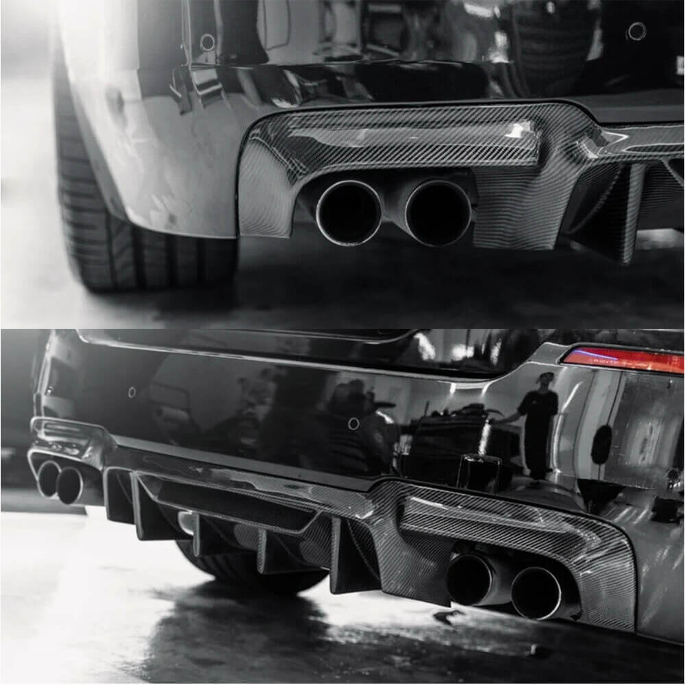 BMW 5 Series M5 F10 2011-2017 Rear Bumper Diffuser Carbon Fiber