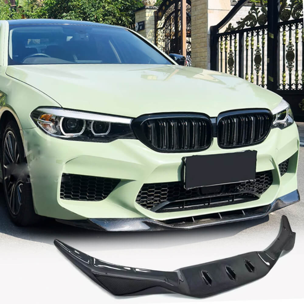BMW 5 Series F90 M5 LCI 2021-2024 Carbon Fiber Front Bumper Lip Spoiler