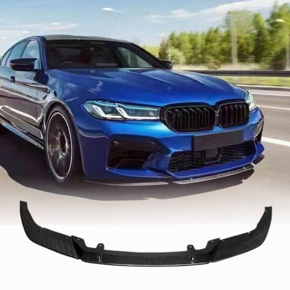 BMW 5 Series F90 M5 Sedan 2021+ Front Bumper Lip Dry Carbon Fiber 3pcs
