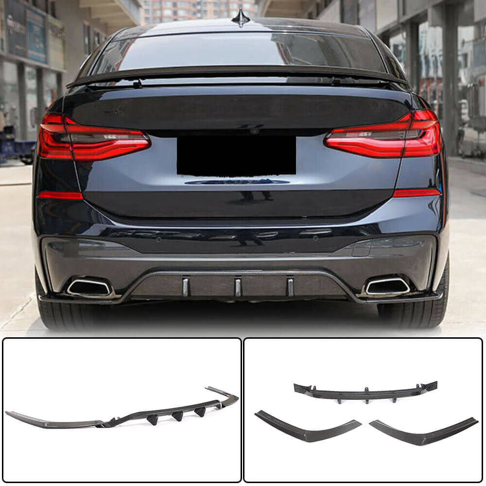 BMW 6 Series G32 630i 640i M-Sport GT 2017-2020 Rear Bumper Diffuser Carbon Fiber