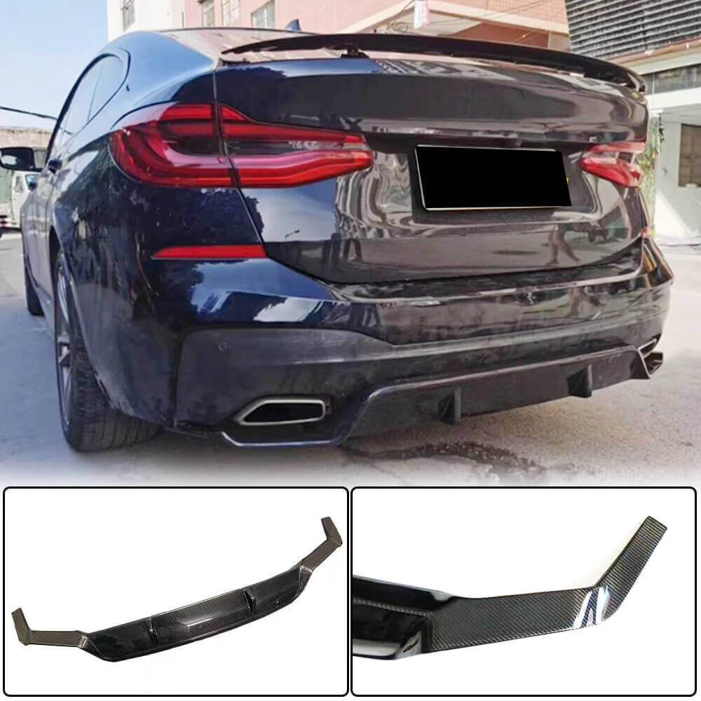 BMW 6 Series G32 630i 640i M Tech GT 2017-2021 Rear Bumper Diffuser Carbon Fiber