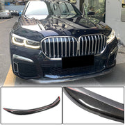 BMW 7 Series G11 745e 750i M Sport M760Li LCI 2019-2022 Front Bumper Lip Carbon Fiber