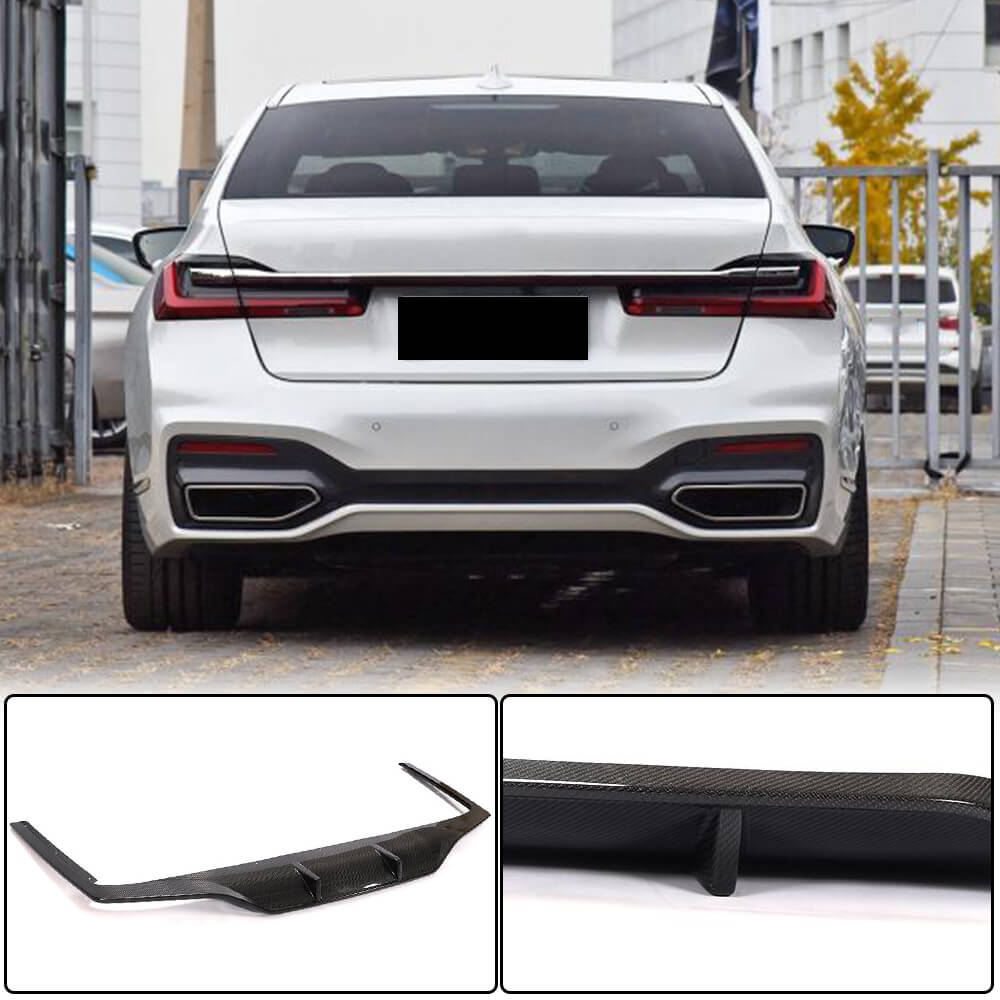 BMW 7 Series G11 745e 750i M Sport M760Li LCI 2019- 2022 Rear Bumper Diffuser Carbon Fiber