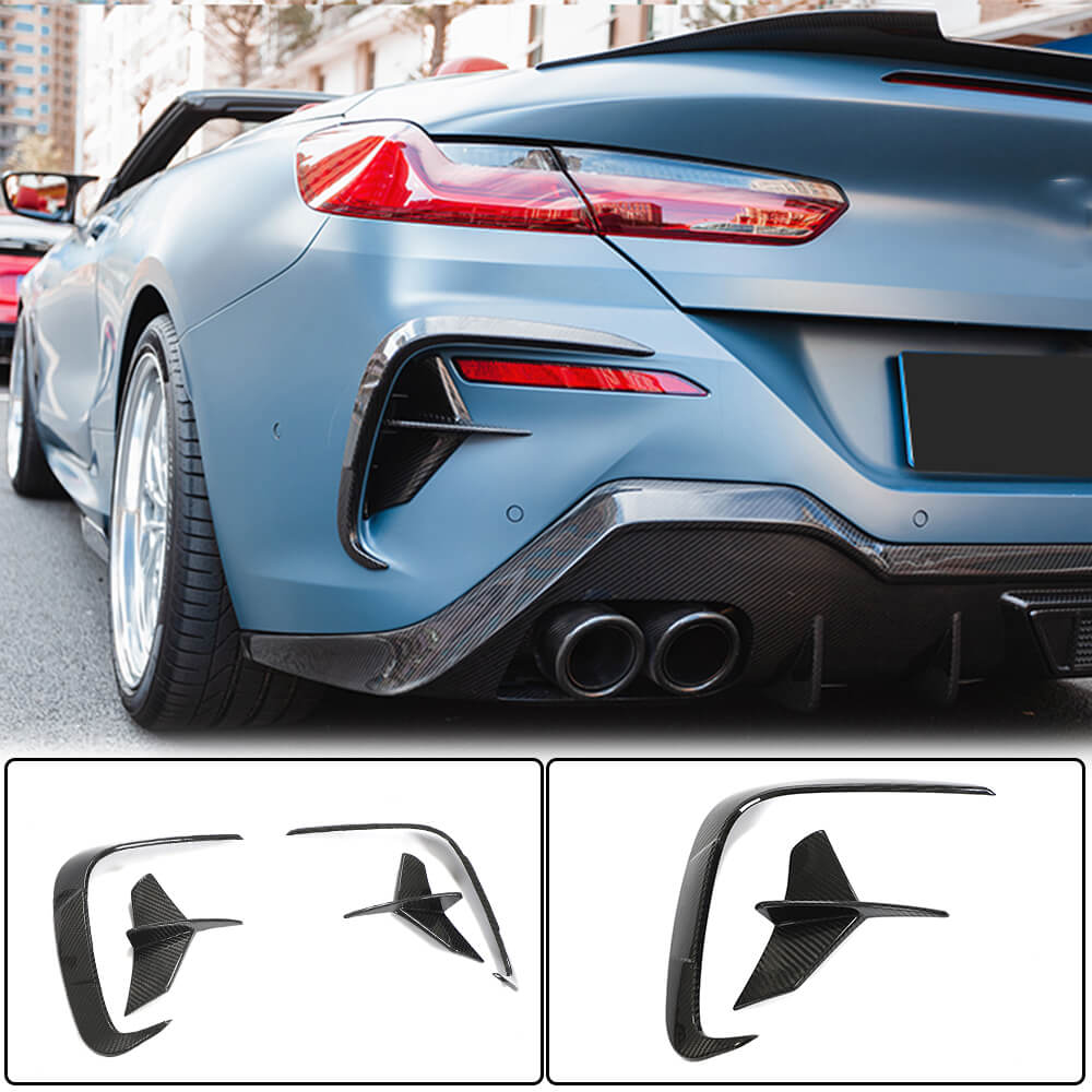 BMW 8 Series G14 G15 G16 M850i 2018-2021 Rear Bumper Vents Dry Carbon Fiber