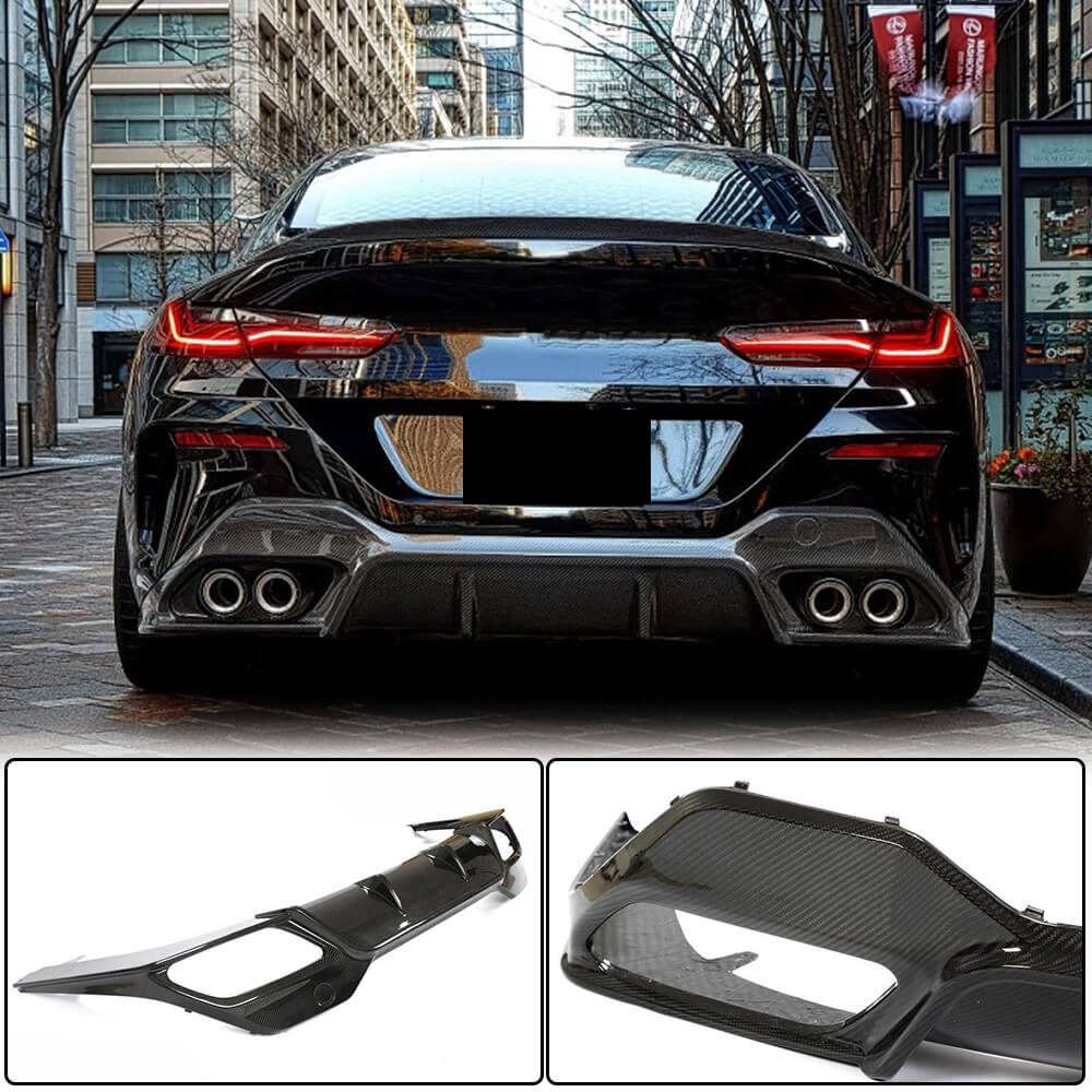 BMW 8 Series G16 840i M Sport 2018-2021 Rear Bumper Diffuser Dry Carbon Fiber