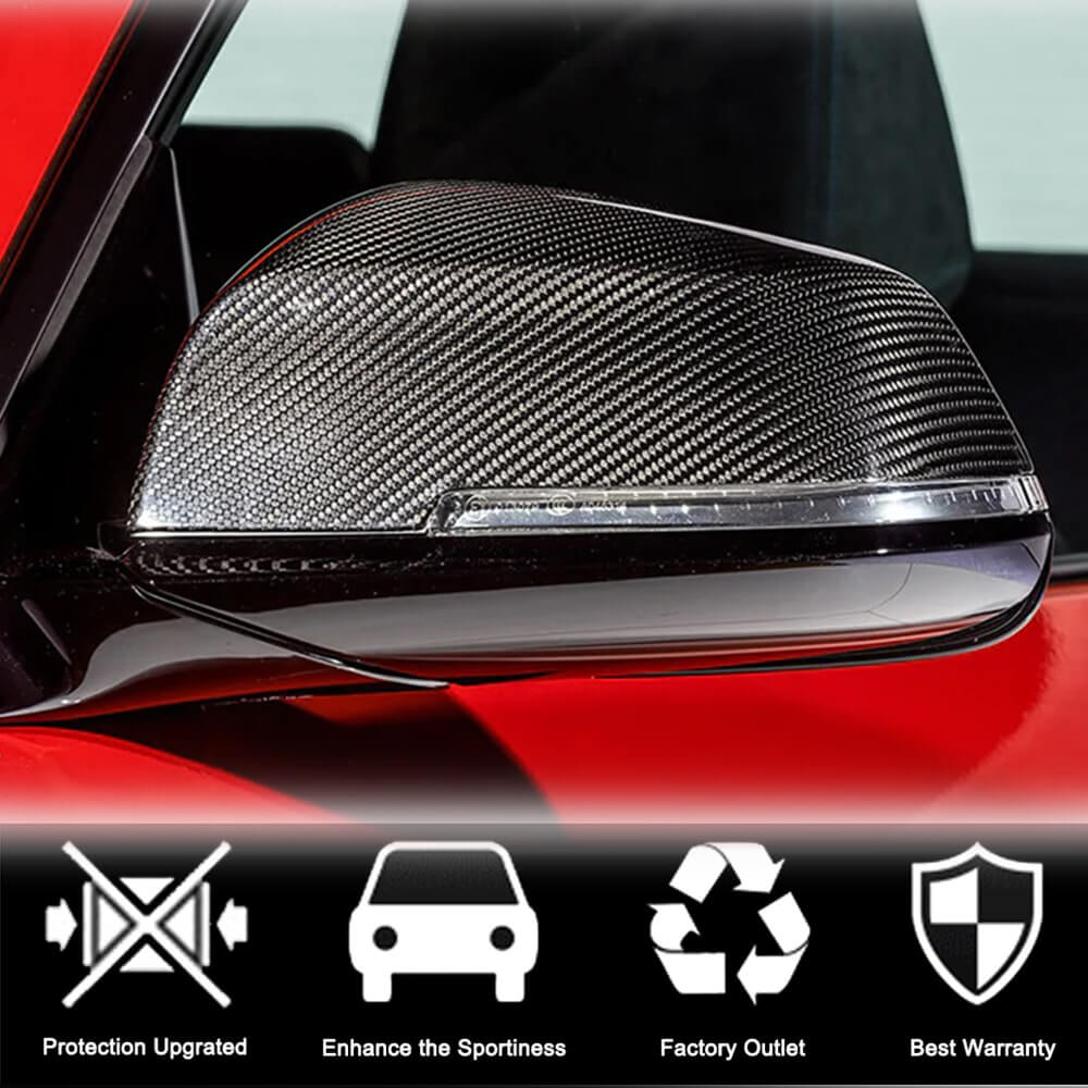 BMW E87 F20 F30 Mirror Covers Pair Carbon Fiber