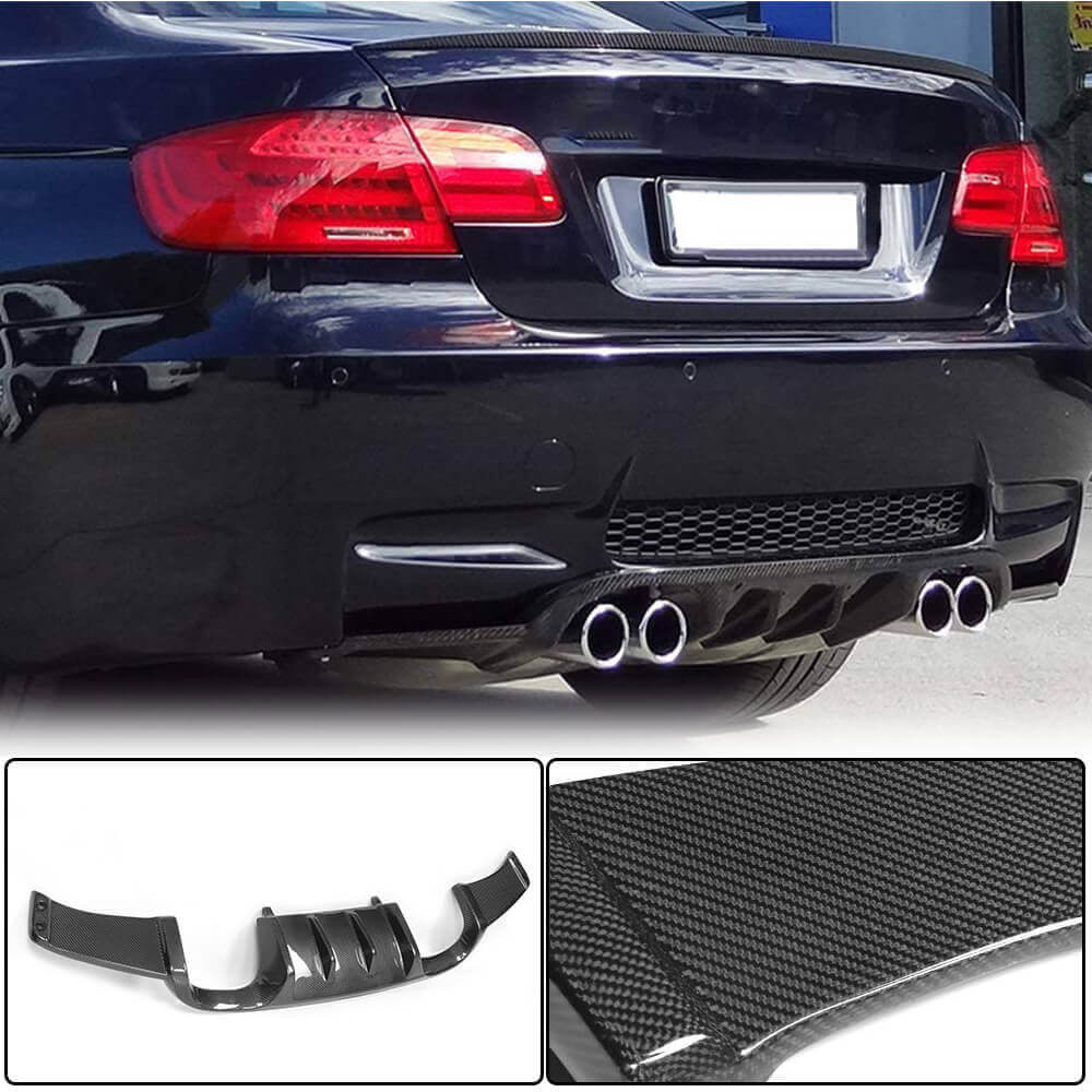 BMW 3 Series E92 E93 M3 2008-2013 Rear Bumper Diffuser Carbon Fiber
