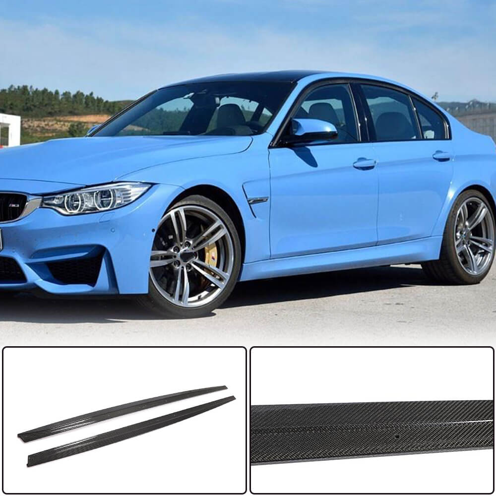 BMW F80 M3 Sedan 4-Door 2014-2019 Side Skirts Carbon Fiber