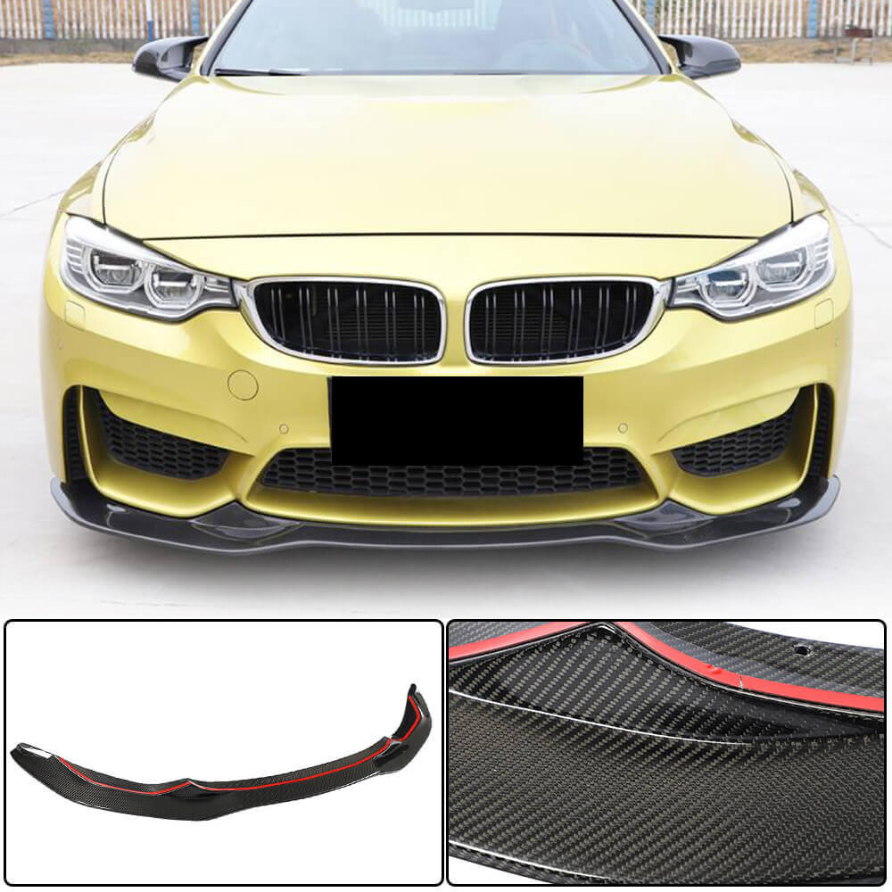 BMW F80 M3 F82 F83 M4 2014-2020 Front Bumper Lip Carbon Fiber