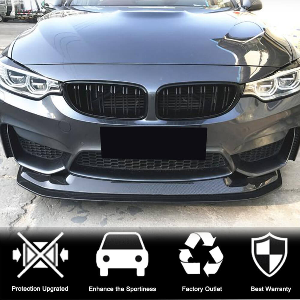 BMW F80 M3 F82 F83 M4 2014-2019 Front Bumper Lip Carbon Fiber
