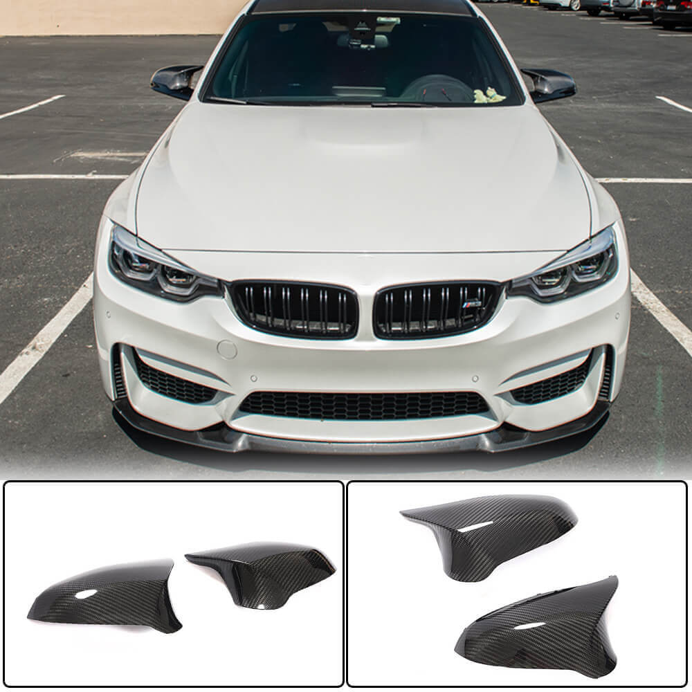 BMW F80 M3 F82 F83 M4 F87 M2C 2014-2020 Mirror Covers Pair Replacement Dry/Wet Carbon Fiber