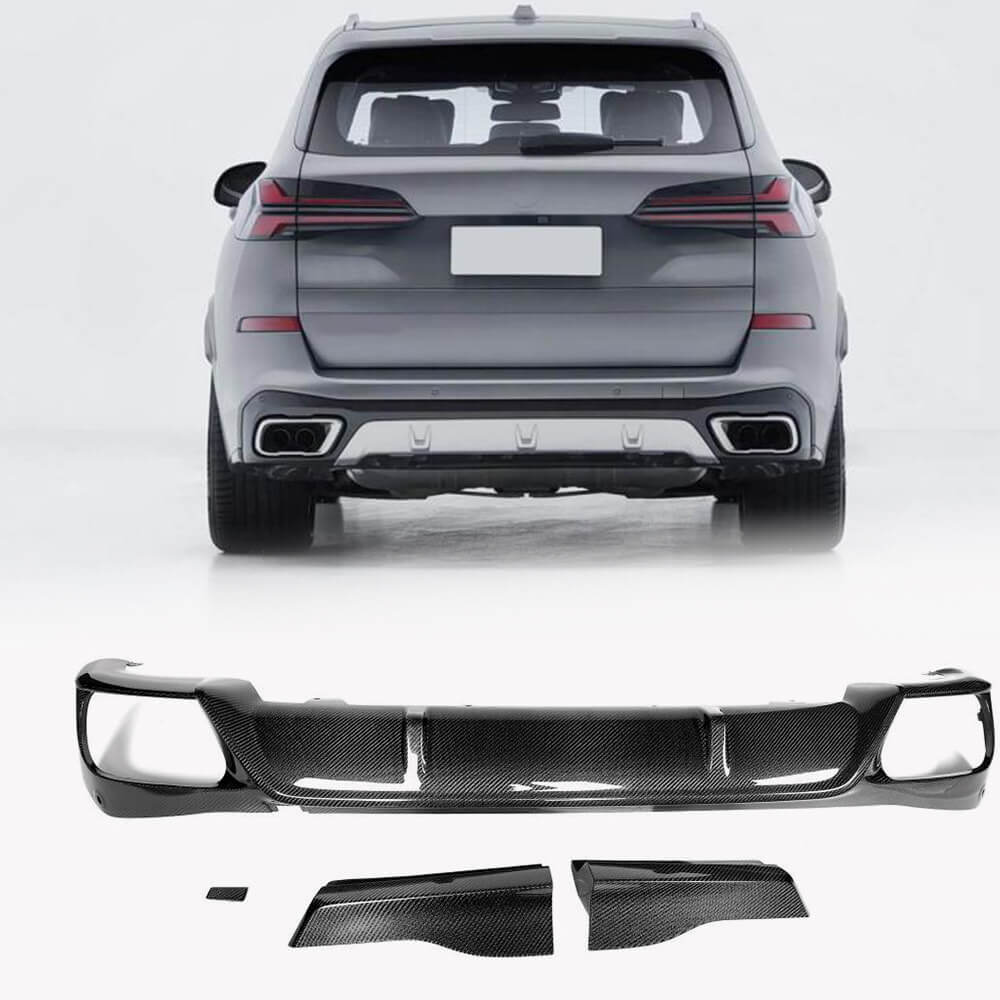 BMW G05 X5 LCI M-Sport 2023-2024 Rear Bumper Lip Carbon Fiber