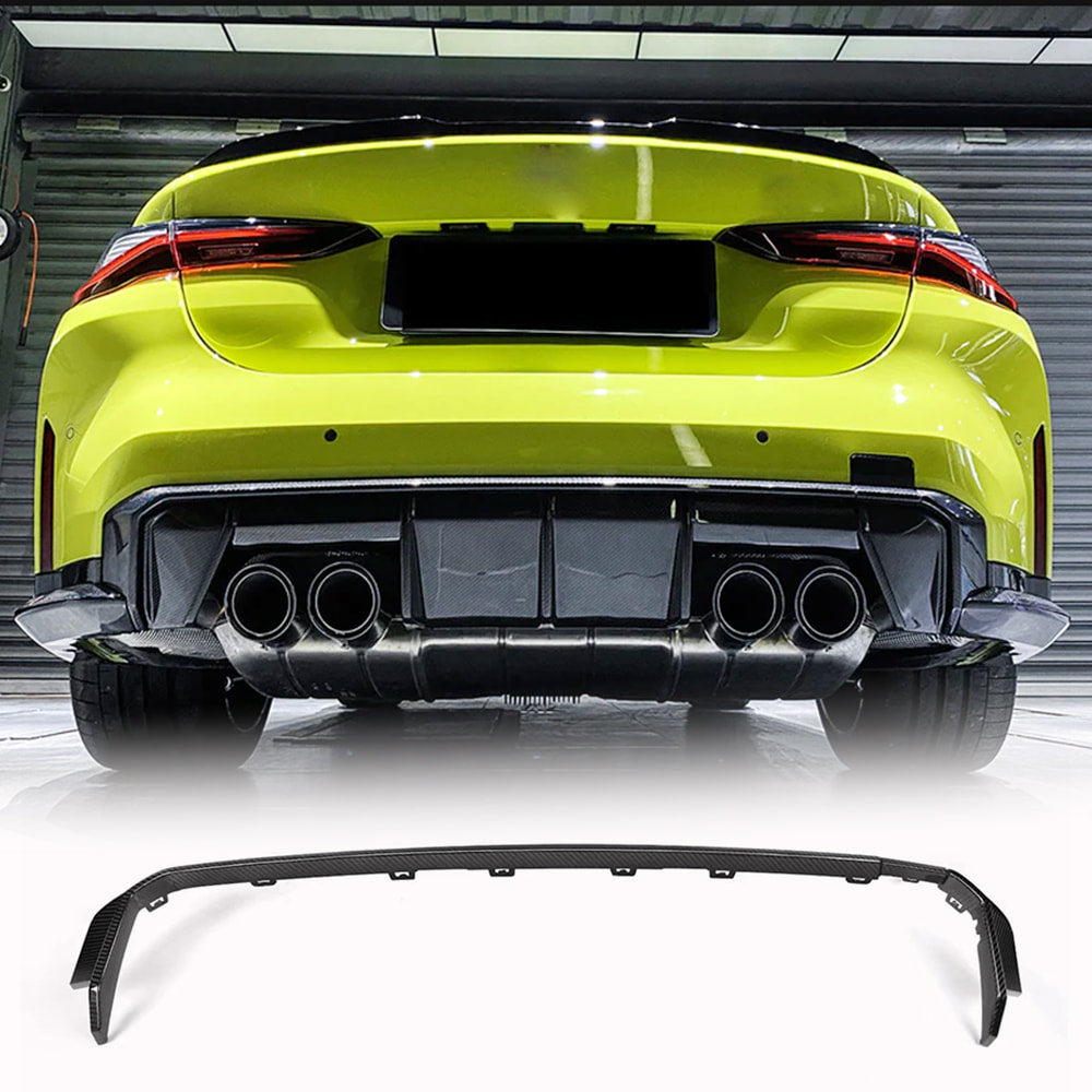 BMW G80 M3 G82 G83 M4 2021+ Rear Bumper Diffuser Trims Dry Carbon Fiber