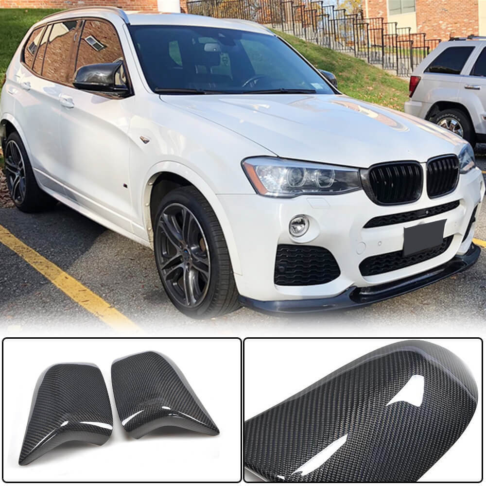 BMW X3 F25 X4 F26 X5 F15 X6 F16 Mirror Covers Replacement Style Carbon Fiber