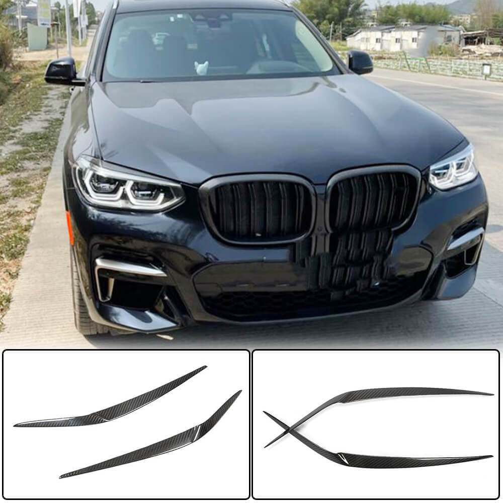 BMW X3 G01 X4 G02 2018-2020 Headlight Eyebrows Lamp Eyelids Carbon Fiber/FRP