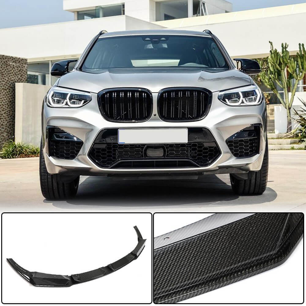 BMW X3M F97 X4M F98 Pre-LCI 2019-2021 Front Bumper Lip Carbon Fiber