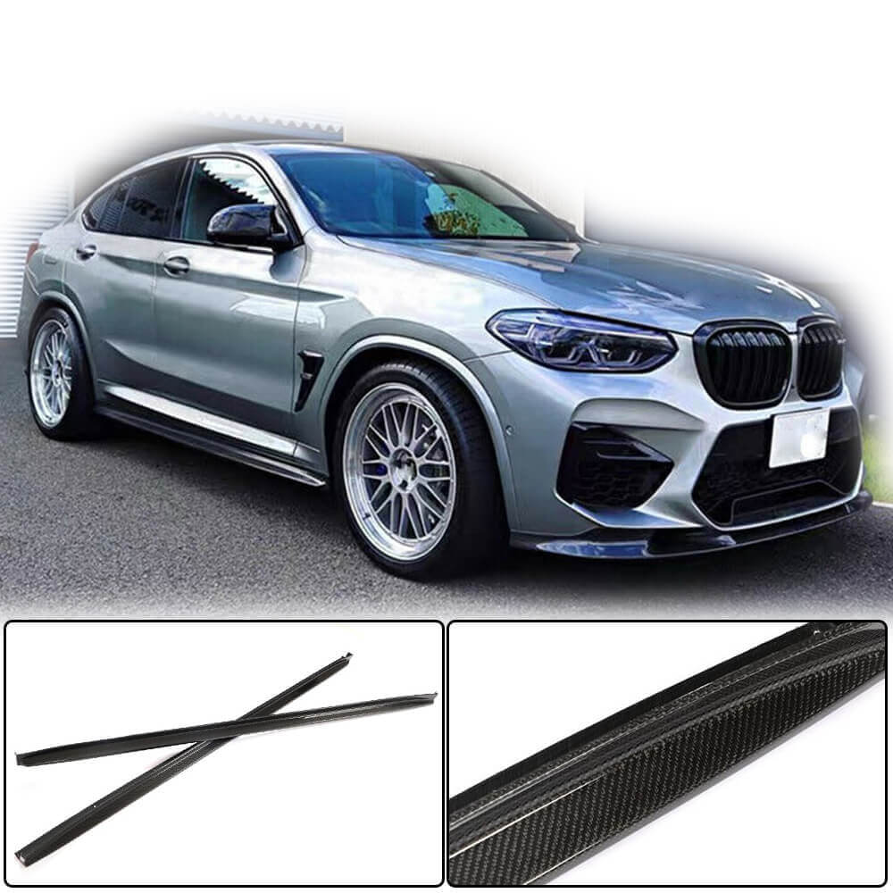 BMW X3 M-Sport X3M F97 X4 M Sport X4M F98 G01 G02 2019-2021 Side Skirts Carbon Fiber