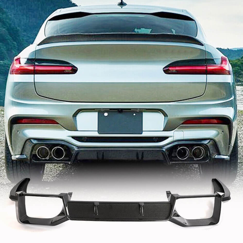 BMW X4 M F98 Sport Utility 19-23 Carbon Fiber Rear Bumper Diffuser Lip
