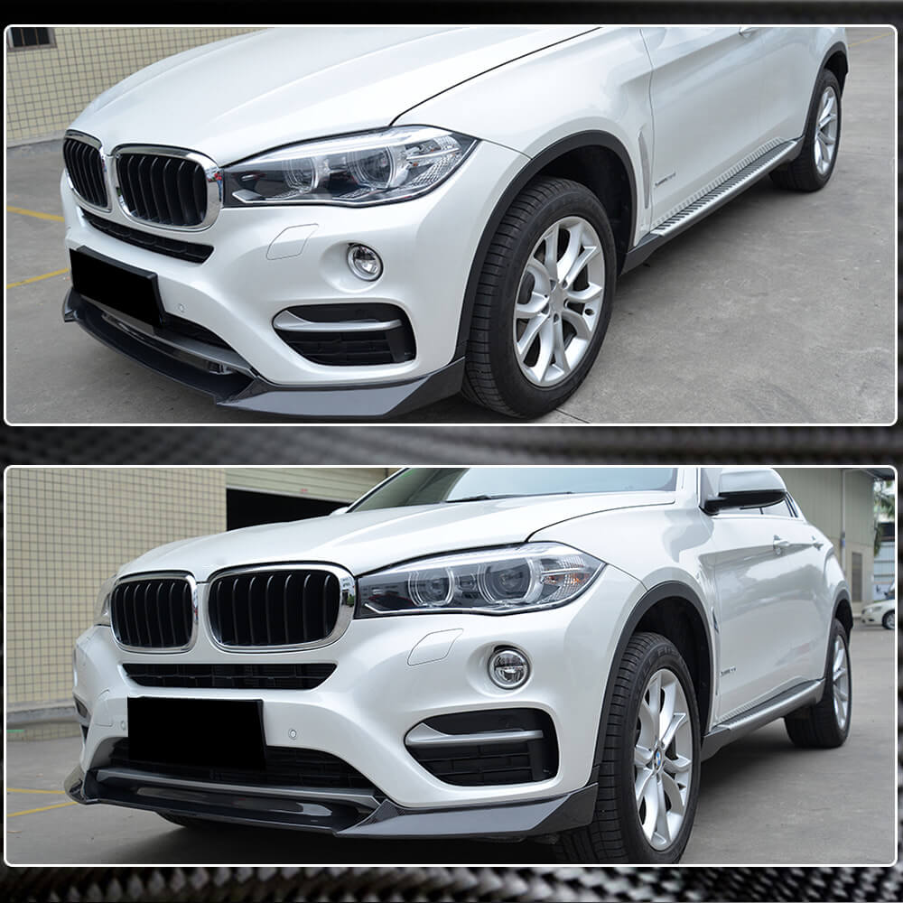 BMW X6 F16 Base 2015-2019 Front Bumper Lip Carbon Fiber/FRP