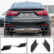 For BMW X6 F16 Base Carbon Fiber Rear Bumper Splitter Cupwing Winglets Vent Flaps